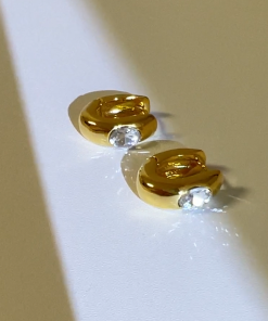 Korean-Style High-Quality Embedded Zircon Earrings for Women - Exquisite Compact Versatile Ear Accessories