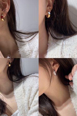 Korean-Style High-Quality Embedded Zircon Earrings for Women - Exquisite Compact Versatile Ear Accessories