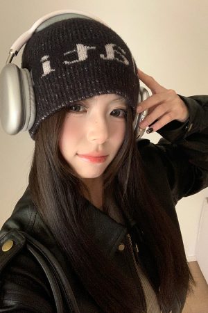 Korean Style Knitted Wool Beanie for Women - Trendy Autumn Winter Ear-Protecting Hat, Warm and Face-Shaping Cold Weather Accessory