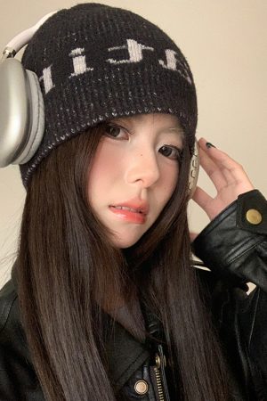Korean Style Knitted Wool Beanie for Women - Trendy Autumn Winter Ear-Protecting Hat, Warm and Face-Shaping Cold Weather Accessory