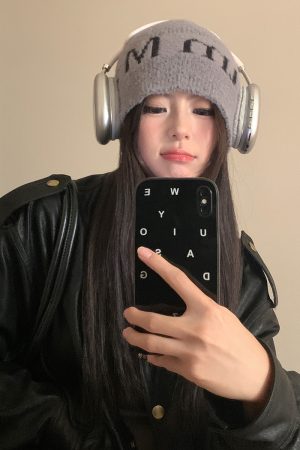 Korean Style Knitted Wool Beanie for Women - Trendy Autumn Winter Ear-Protecting Hat, Warm and Face-Shaping Cold Weather Accessory