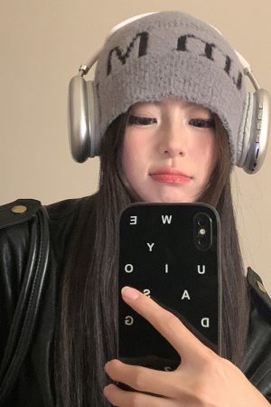 Korean Style Knitted Wool Beanie for Women - Trendy Autumn Winter Ear-Protecting Hat, Warm and Face-Shaping Cold Weather Accessory