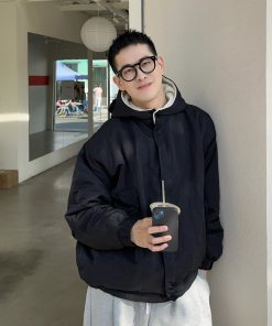 Korean Style Lamb Wool Thick Coat for Men | Autumn Winter Windbreaker | Casual Versatile Workwear Outerwear