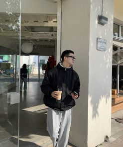 Korean Style Lamb Wool Thick Coat for Men | Autumn Winter Windbreaker | Casual Versatile Workwear Outerwear