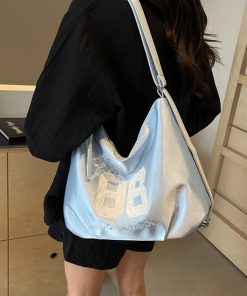 Korean-Style Large Capacity Tote Bag for Women - Multifunctional Travel Backpack & Commuter Shoulder Bag 2025