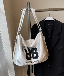 Korean-Style Large Capacity Tote Bag for Women - Multifunctional Travel Backpack & Commuter Shoulder Bag 2025