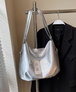 Korean-Style Large Capacity Tote Bag for Women - Multifunctional Travel Backpack & Commuter Shoulder Bag 2025