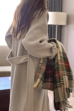 Korean Style Large Faux Wool Scarf - New Year Colors, Soft and Stylish, Perfect for Winter Fashion