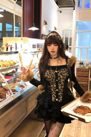 Korean Style Leopard Print Hooded Knitted Sweater for Women - Sexy Slim Fit Plush Long Sleeve for Autumn and Winter