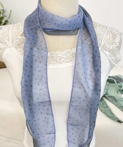 Korean-Style Matcha Mint Green Mesh Silk Scarf - Elegant Long Thin Neck Accessory for Spring and Summer