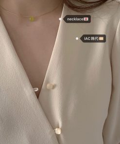 Korean Style Mini Water Droplet Pendant Necklace - Delicate Fashion Accessory for a Chic Look