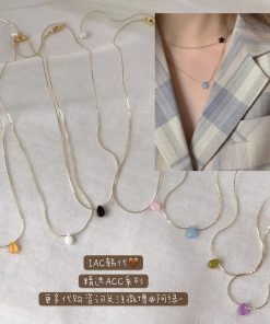 Korean Style Mini Water Droplet Pendant Necklace - Delicate Fashion Accessory for a Chic Look