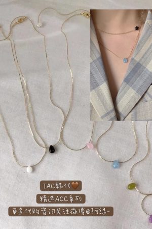 Korean Style Mini Water Droplet Pendant Necklace - Delicate Fashion Accessory for a Chic Look