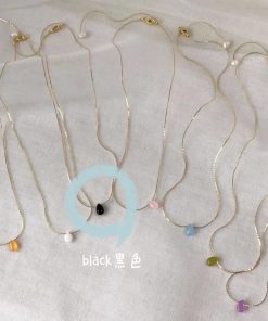 Korean Style Mini Water Droplet Pendant Necklace - Delicate Fashion Accessory for a Chic Look