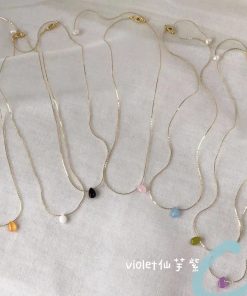 Korean Style Mini Water Droplet Pendant Necklace - Delicate Fashion Accessory for a Chic Look