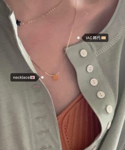 Korean Style Mini Water Droplet Pendant Necklace - Delicate Fashion Accessory for a Chic Look