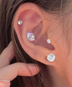 Korean Style Minimalist Magnetic Zircon Ear Clips for Women - Elegant, Versatile No Ear Holes Earrings for Everyday Wear