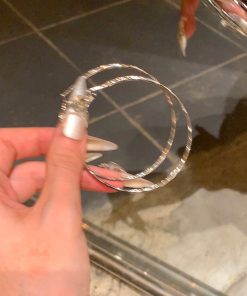 Korean-Style Minimalist Silver Hoop Earrings - Versatile Round Ear Studs for 2025 Trendy Fashion