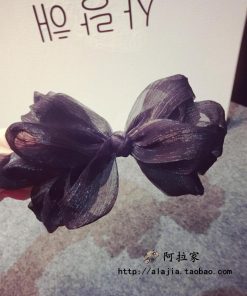 Korean Style Multi-Layer Three-Dimensional Knotted Lace Bow Hair Clip for Updos and Bangs - Spring Hair Accessory