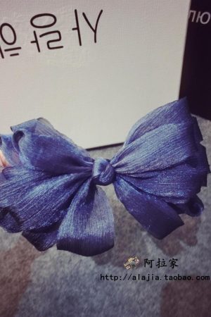 Korean Style Multi-Layer Three-Dimensional Knotted Lace Bow Hair Clip for Updos and Bangs - Spring Hair Accessory