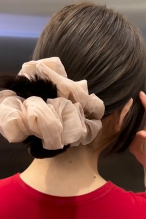 Korean Style Organza Hair Tie Headband - Big Intestine Ring Hair Accessory for Instagram Bloggers - Beautiful Temperament Ornament