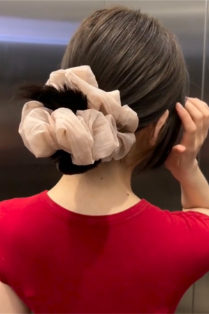 Korean Style Organza Hair Tie Headband - Big Intestine Ring Hair Accessory for Instagram Bloggers - Beautiful Temperament Ornament
