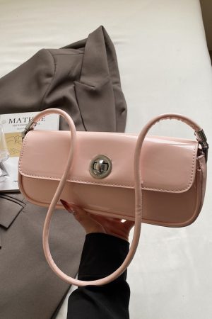 Korean-Style Patent Leather Underarm Bag for Women - 2025 New Model, High-End Handheld & Shoulder Small Square Bag, Versatile & Chic