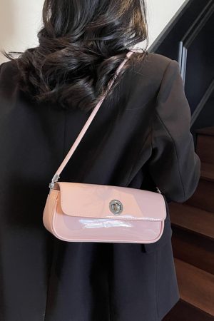 Korean-Style Patent Leather Underarm Bag for Women - 2025 New Model, High-End Handheld & Shoulder Small Square Bag, Versatile & Chic