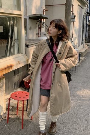 Korean Style Plum Pink Sweatshirt with French Blended Circle Knit Skirt - Trendy Short Skirt Combo for Effortless Chic Look