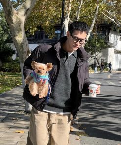 Korean Style Polo Knitted Sweater for Men, Autumn Winter Casual Loose Top, Minimalist Fashion, Cozy Layering Essential