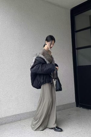 Korean Style Pumpkin Plush Spliced Cotton Coat for Women with Eco-Friendly Fur Lining - Warm Jacket for Fall/Winter Fashion