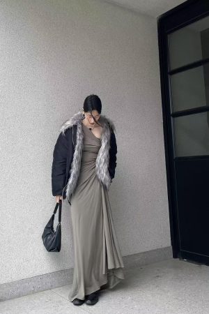 Korean Style Pumpkin Plush Spliced Cotton Coat for Women with Eco-Friendly Fur Lining - Warm Jacket for Fall/Winter Fashion