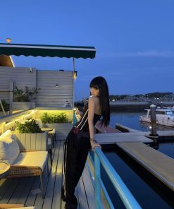 Korean Style Pumpkin Wide-Leg Balloon Pants with Side Zipper and Lace Splicing, Breathable Fashion Trousers for a Chic Look