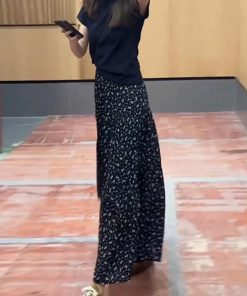 Korean Style Slim-Fit Lapel Top and Wide-Leg Pants Two-Piece Set - Women's Summer 2025 Fashion Outfit.