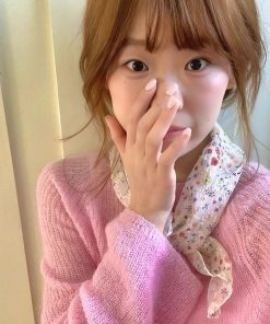 Korean-Style Small Floral Sheer Silk Scarf for Women - Versatile Floral Neck Accessory for Spring and Summer, Perfect for Hair Tying.