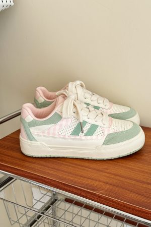 Korean Style Soft Casual Shoes for Women - Breathable Thick Sole Versatile Training Sneakers - 2025 Trendy Sports Footwear