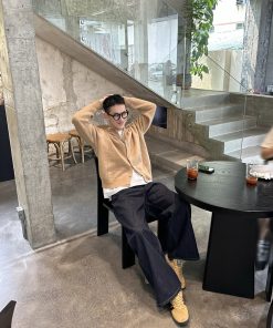 Korean Style Soft Denim Pants for Men - Loose Straight-Leg Wide-Leg Versatile Trousers for Autumn and Winter Fashion