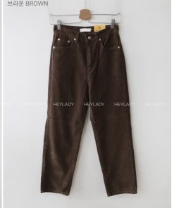 Korean Style Straight-Leg Corduroy Long Pants for a Perfect Fit - Trendy and Comfortable Fashion Essential