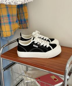 Korean Style Thick-Soled Canvas Sneakers for Women - Versatile Two-Wear Comfortable Shoes, 2025 Trendy Fashion Footwear