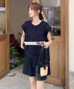 Korean Style Vest Suit for Women - 2025 Summer Retro Casual Two-Piece Set with High-Waisted Wide-Leg Shorts