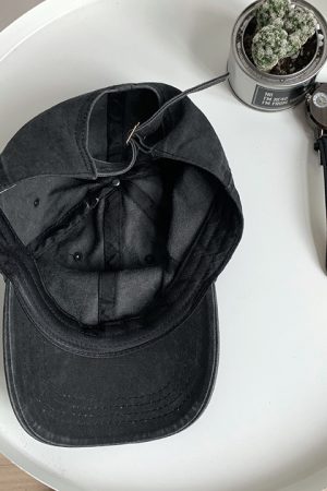 Korean-Style Vintage Washed Denim Duckbill Cap - Casual Unisex Sunshade Baseball Hat, Trendy 90s Inspired Fashion Accessory