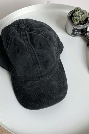 Korean-Style Vintage Washed Denim Duckbill Cap - Casual Unisex Sunshade Baseball Hat, Trendy 90s Inspired Fashion Accessory
