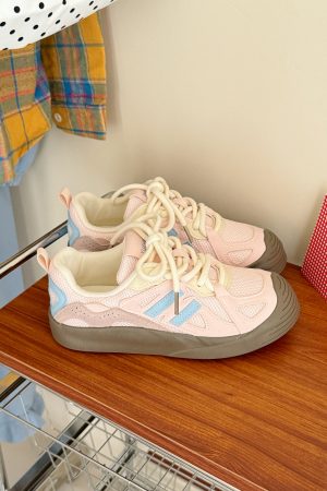 Korean Style White Thick-Soled Sneakers for Women â€“ 2025 Versatile Soft-Sole Training and Hiking Shoes