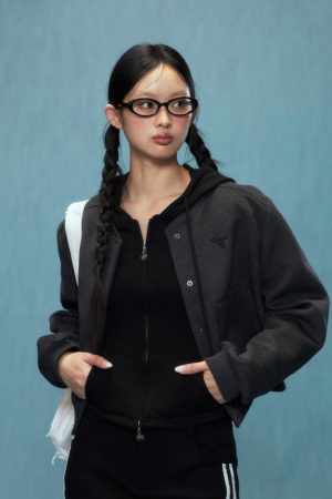 Korean Style Women's Baseball Jacket, Woolen Cardigan for Autumn & Winter, Casual Small Size, 2025 Fashion Essential