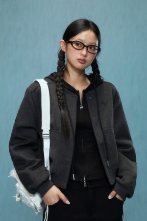 Korean Style Women's Baseball Jacket, Woolen Cardigan for Autumn & Winter, Casual Small Size, 2025 Fashion Essential