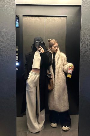 Korean Style Women's Black Oversized Woolen Coat | Unisex High-End Long Overcoat