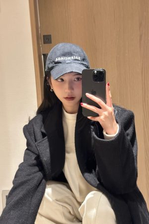 Korean Style Women's Black Oversized Woolen Coat | Unisex High-End Long Overcoat