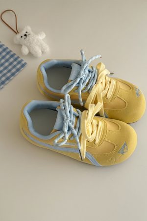 Korean Style Women's Thick-Soled Sneakers - Versatile White Casual Training Shoes for Spring Summer 2025