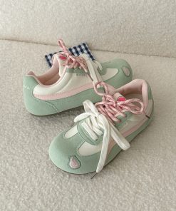 Korean Style Women's Thick-Soled Sneakers - Versatile White Casual Training Shoes for Spring Summer 2025