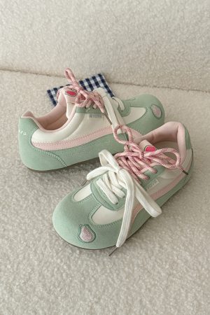 Korean Style Women's Thick-Soled Sneakers - Versatile White Casual Training Shoes for Spring Summer 2025